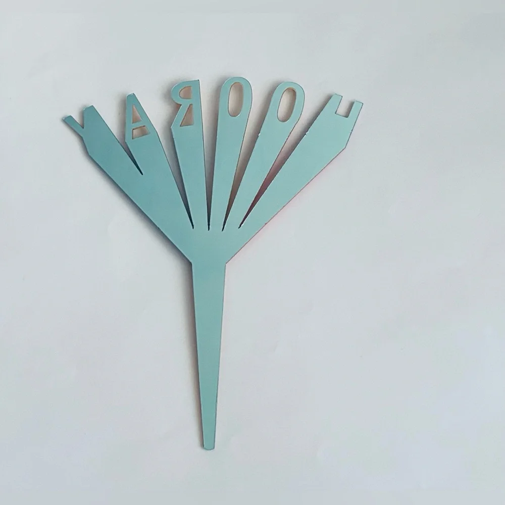 New 2 Colorful HOORAY Cake Toppers Topper